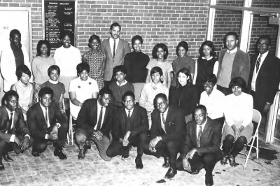 Afro-American Student Organization pictured in the 1968 Nutmeg. University of Connecticut Archives.